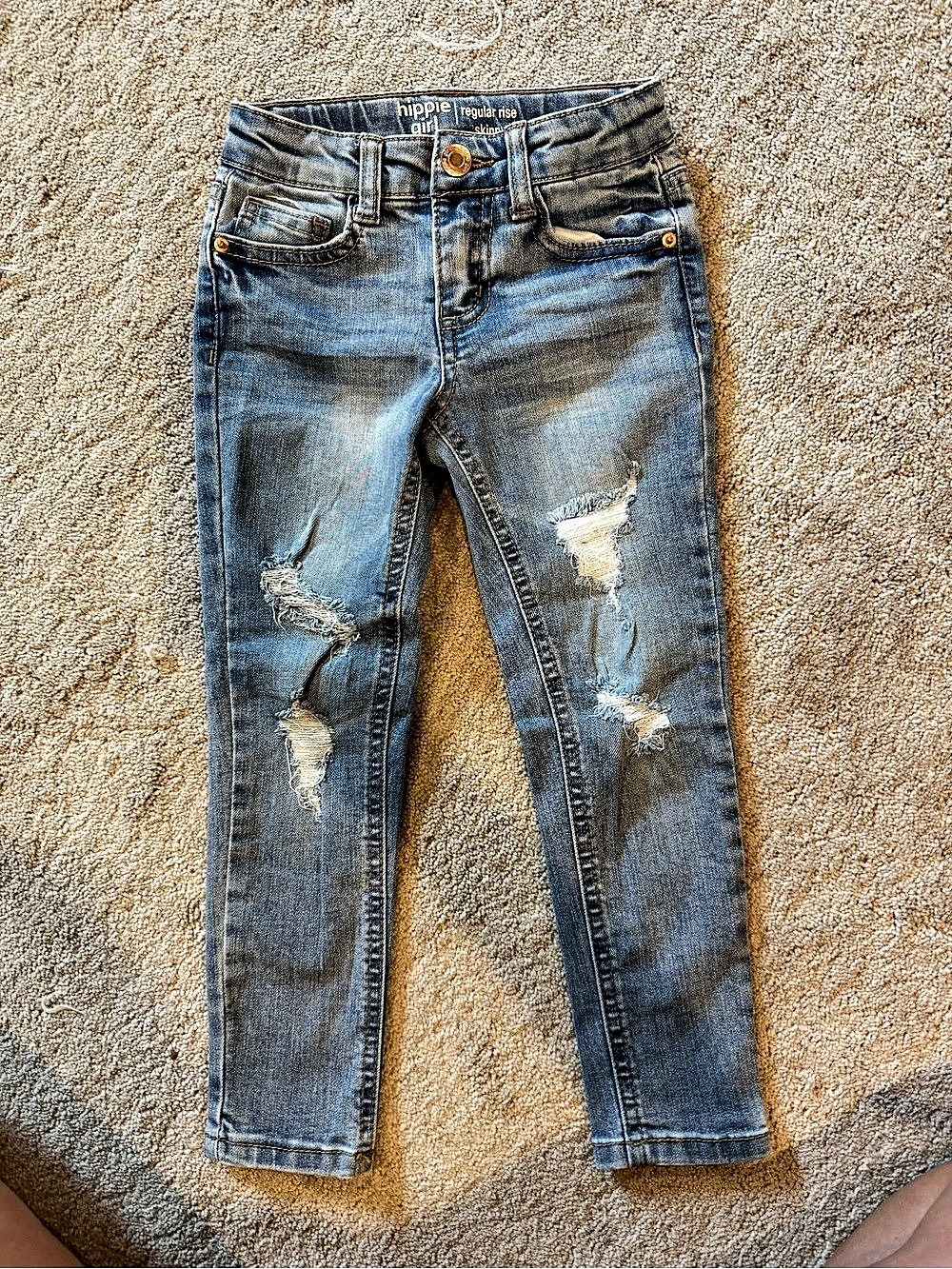 Hippie Girl Regular Rise Skinny Girls Size 8 Blue